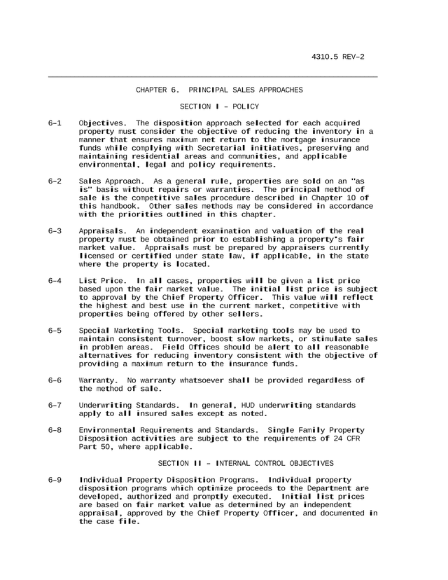 HUD Handbook 4310.5 REV 2   Principal Sales Approaches screenshot