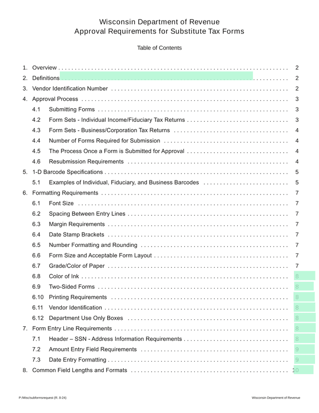 Approval Requirements For Substitute Tax Forms screenshot