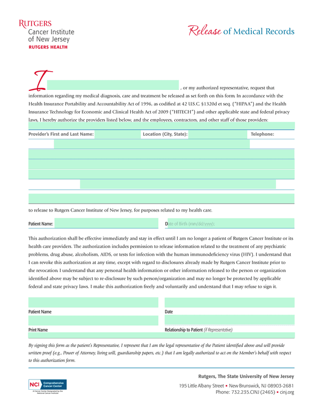 Release Of Medical Records screenshot