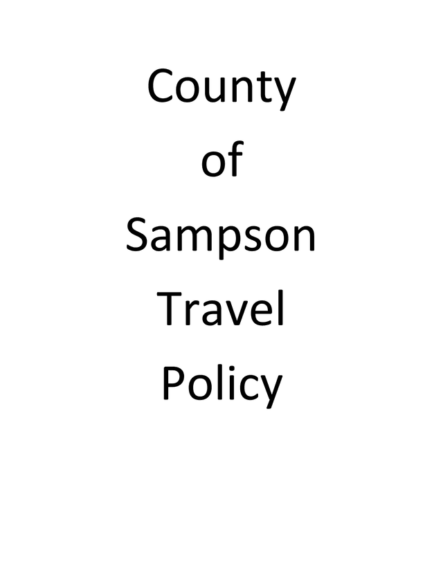 County Of Sampson Travel Policy screenshot