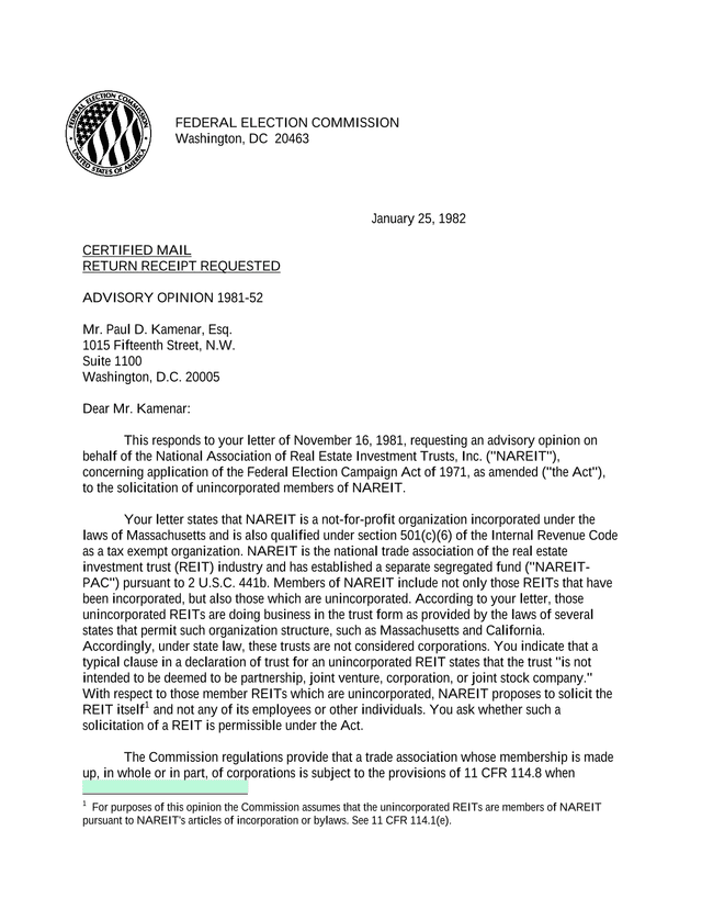 Advisory Opinion 1981 52 screenshot