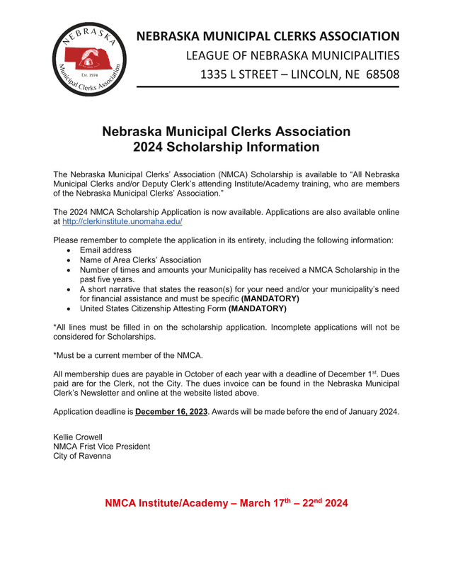 2024 Scholarship Application screenshot