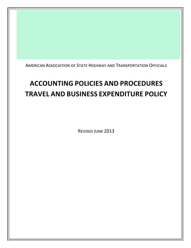 Travel And Business Expenditure Policy screenshot