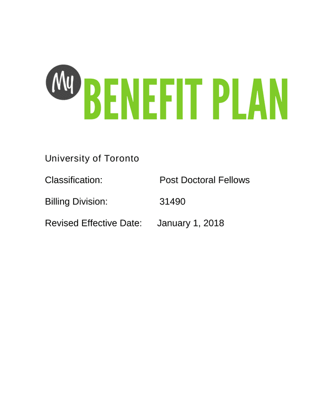 My Benefit Plan Booklet screenshot
