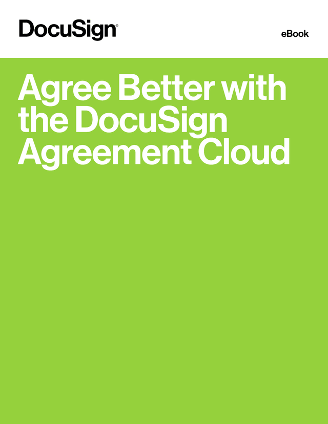 Agree Better With The DocuSign Agreement Cloud EBook screenshot