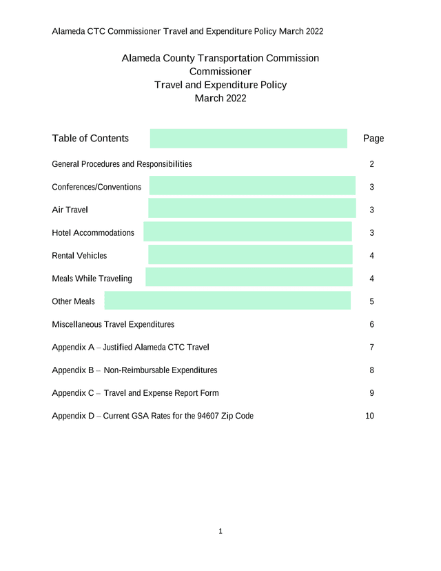 Alameda CTC Commissioner Travel And Expenditure Policy screenshot
