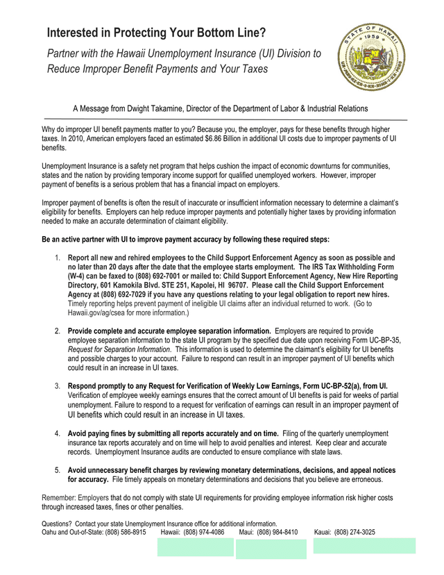 Unemployment Insurance Benefit Payment Guidance screenshot