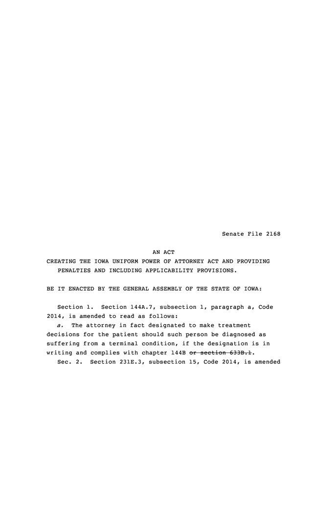 Senate File 2168 screenshot