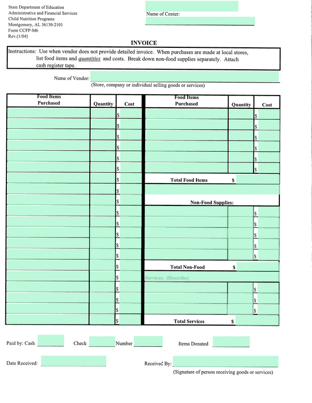 CACFP Training Manual screenshot