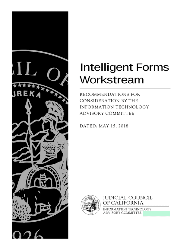 Intelligent Forms Workstream Recommendations For Consideration By The Information Technology Advisor screenshot