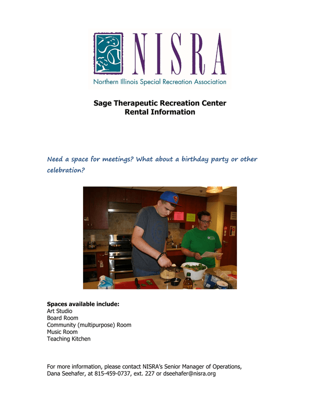 NISRA Facility Request Form screenshot
