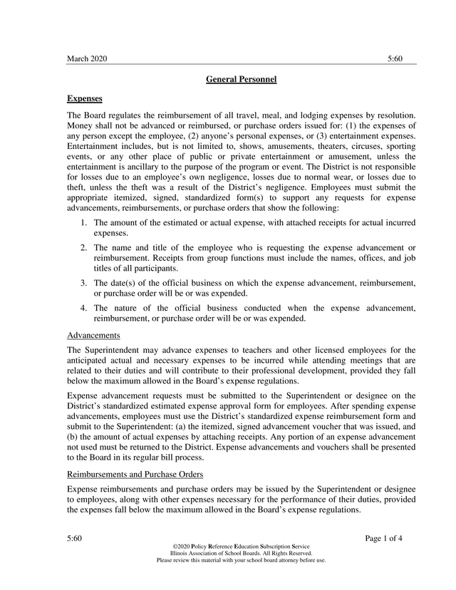 General Personnel Expenses screenshot