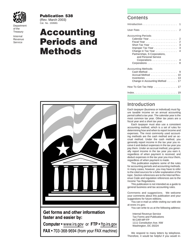 Publication 538 screenshot