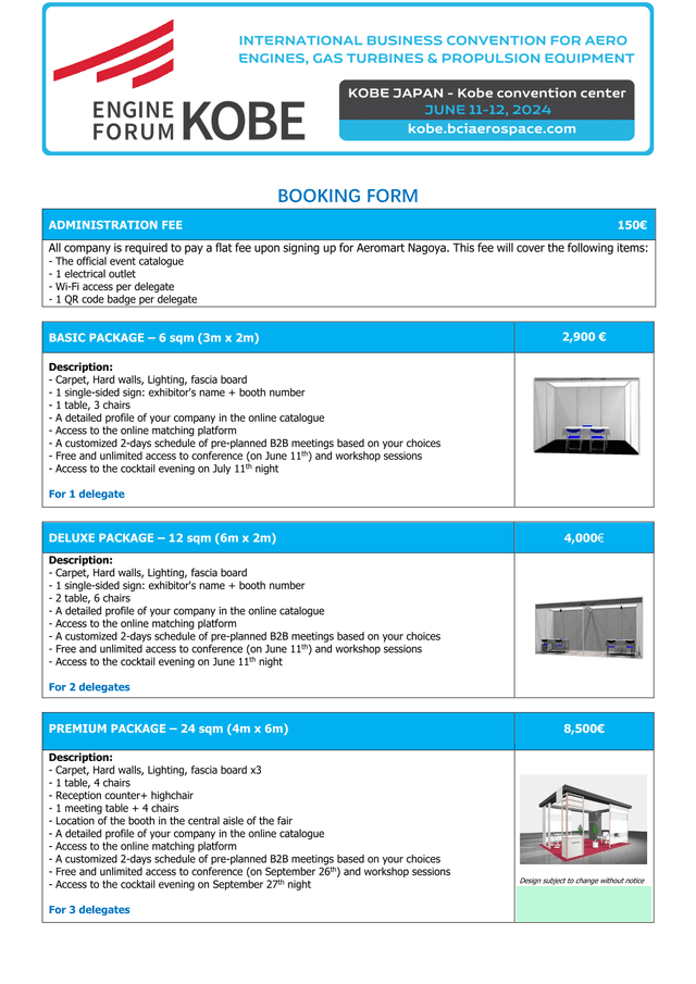 BOOKING FORM screenshot