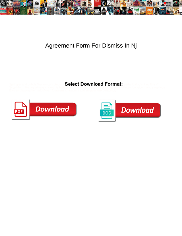 Agreement Form For Dismiss In NJ screenshot