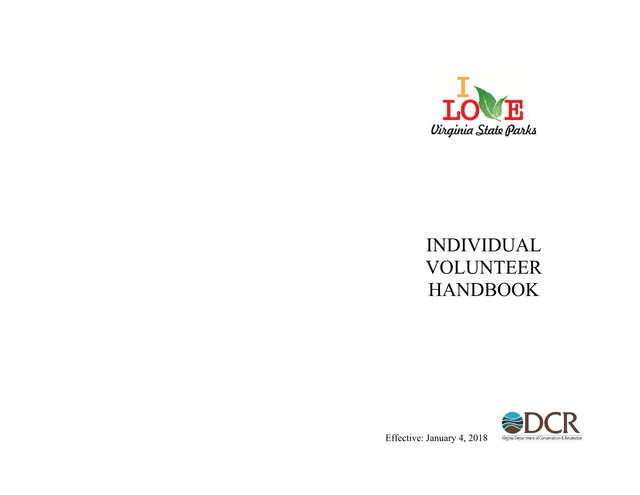 INDIVIDUAL VOLUNTEER HANDBOOK screenshot