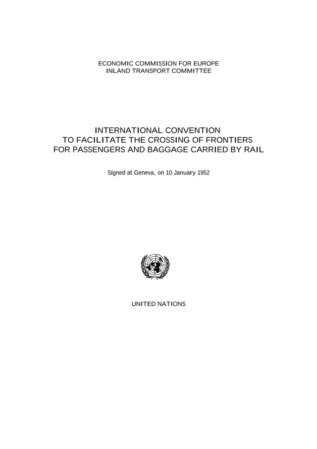 International Convention To Facilitate The Crossing Of Frontiers For Passengers And Baggage Carried  screenshot