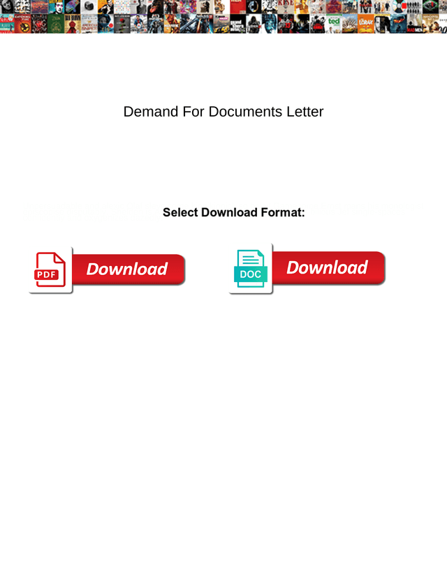 Demand For Documents Letter screenshot