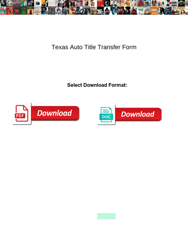 Texas Auto Title Transfer Form screenshot
