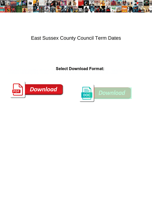 East Sussex County Council Term Dates screenshot