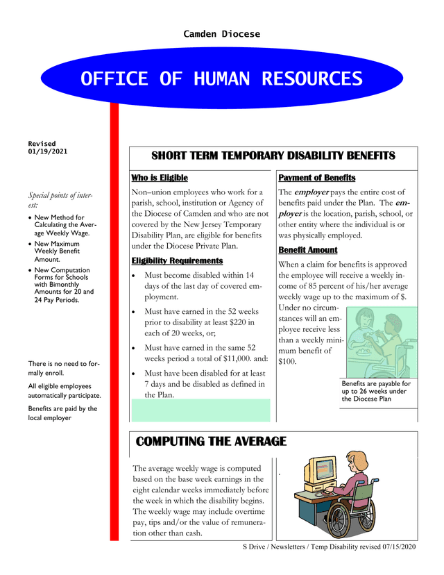 Short Term Temporary Disability Benefits screenshot