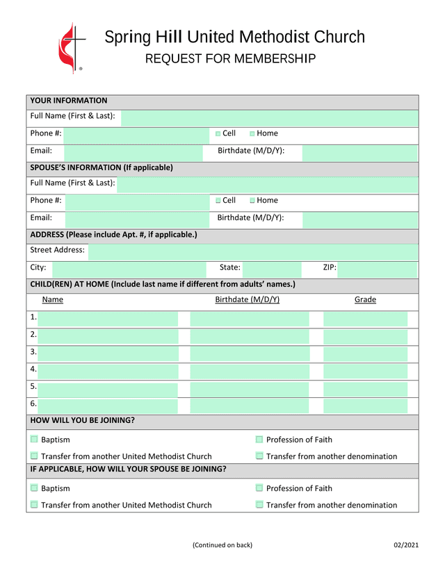 REQUEST FOR MEMBERSHIP screenshot