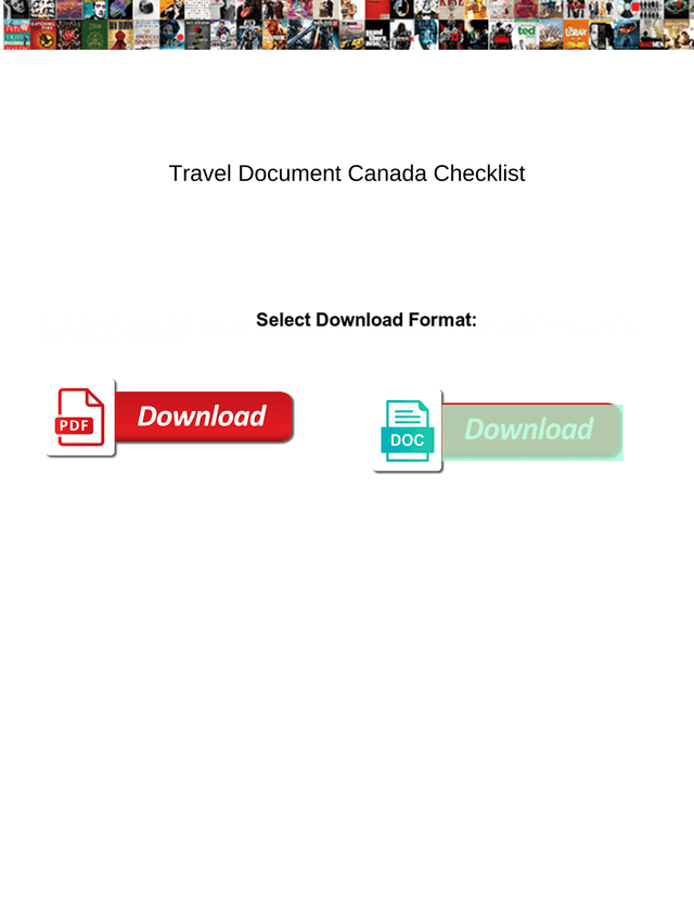 Travel Document Canada Checklist screenshot
