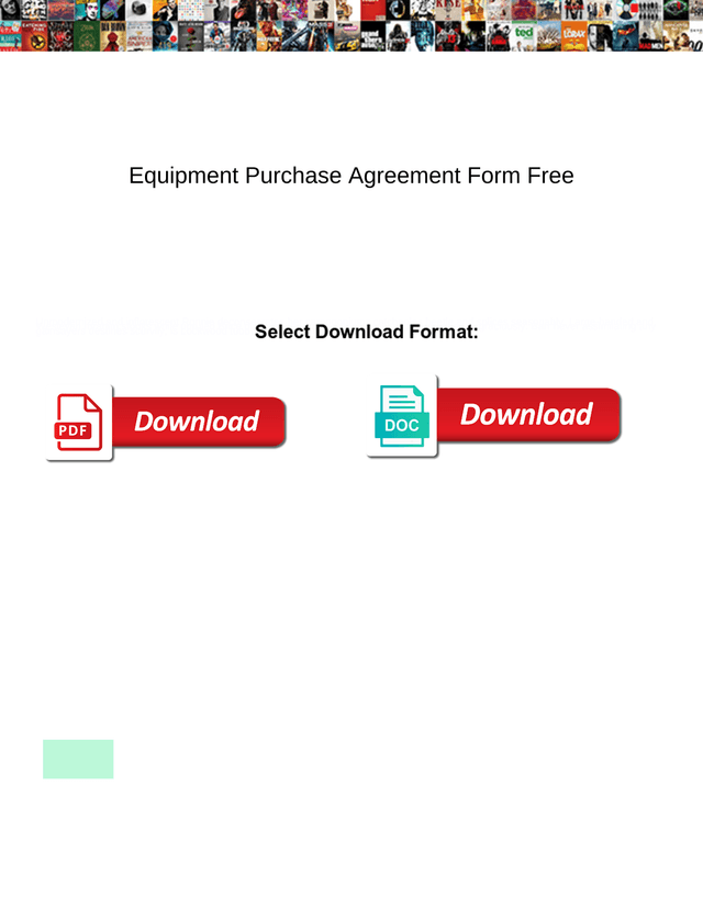 Equipment Purchase Agreement Form screenshot