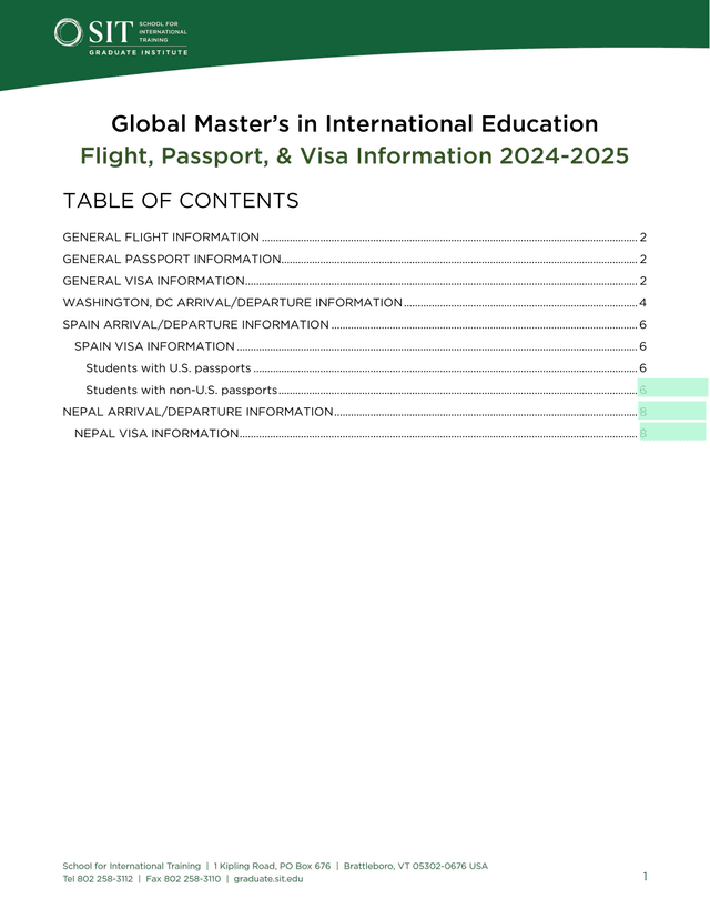 Global MasterS In International Education Flight, Passport,  Visa Information 2024 2025 screenshot