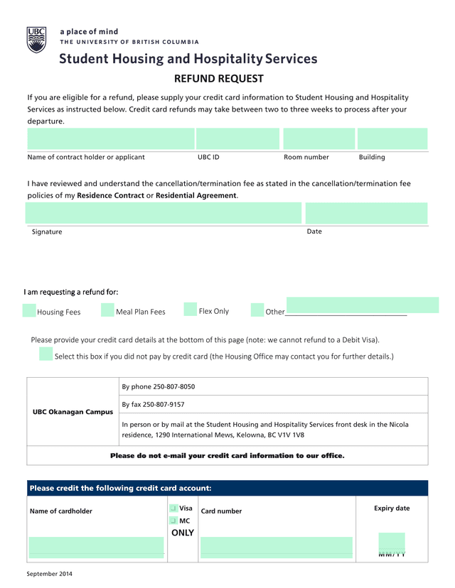 Refund Request screenshot