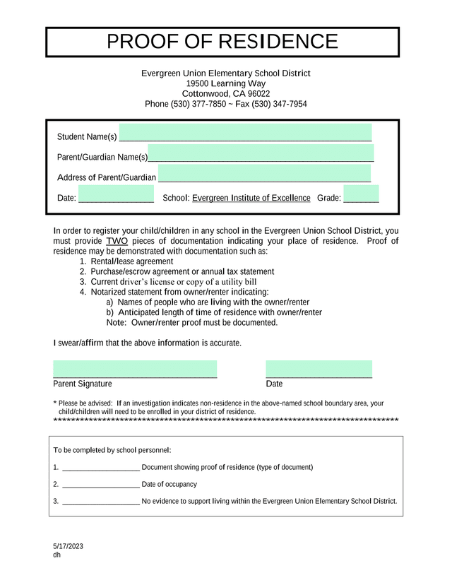 Proof Of Residence screenshot