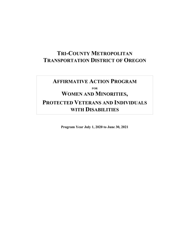 Affirmative Action Program screenshot