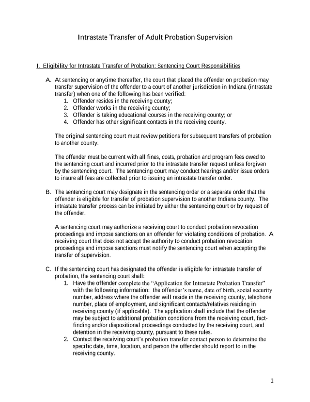 Intrastate Transfer Of Adult Probation Supervision screenshot