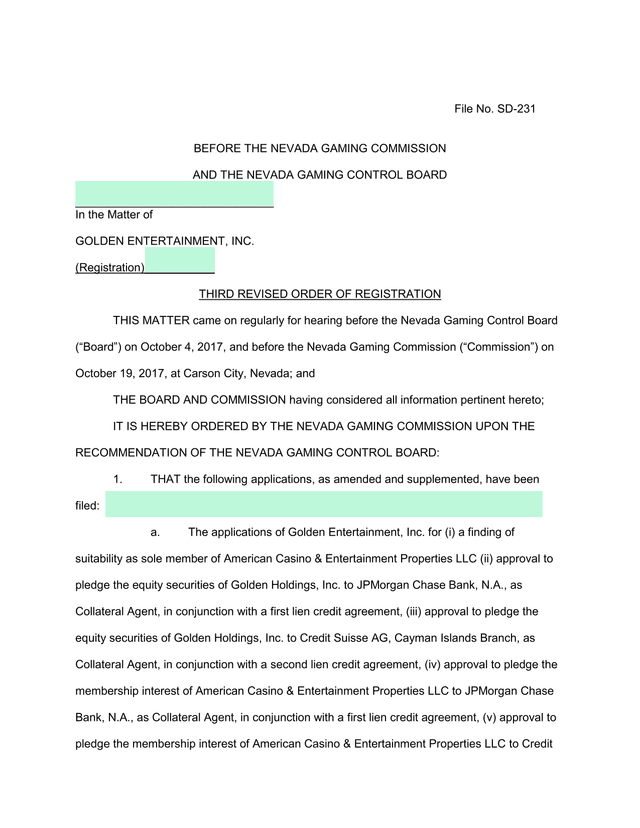 Third Revised Order Of Registration screenshot