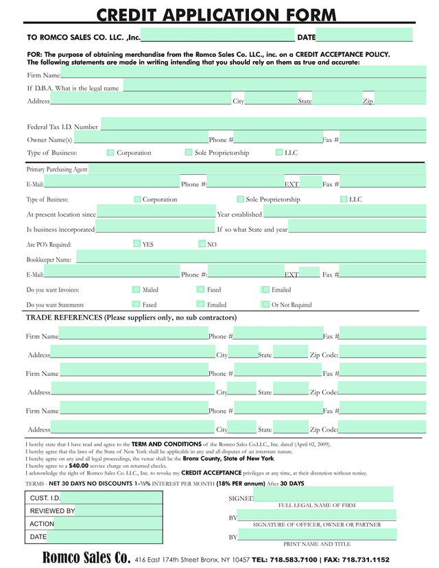 Credit Acceptance Policy Application screenshot