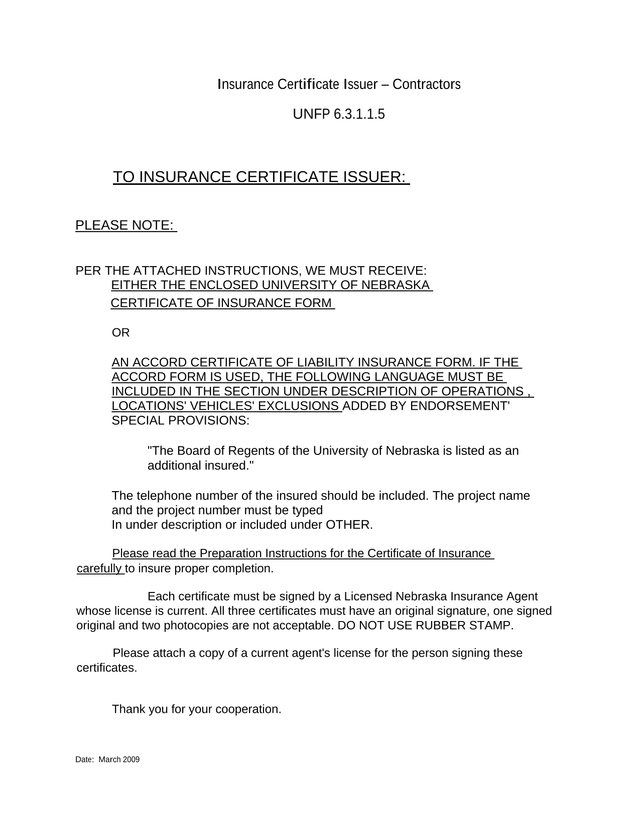 Insurance Certificate Issuer  Contractors screenshot