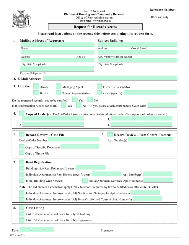 Request For Records Access screenshot