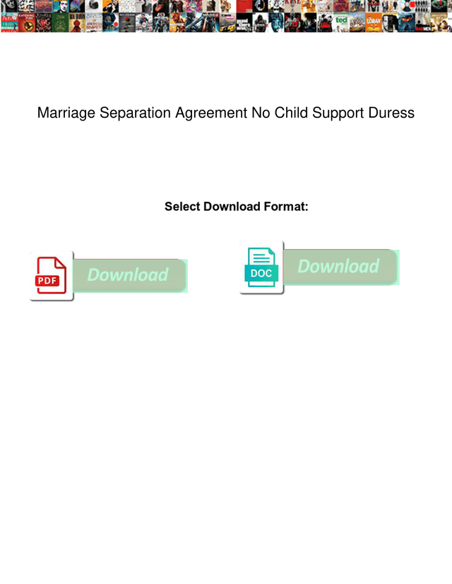Marriage Separation Agreement No Child Support Duress screenshot