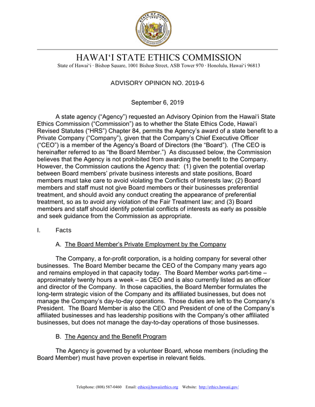 Advisory Opinion No. 2019 6 screenshot