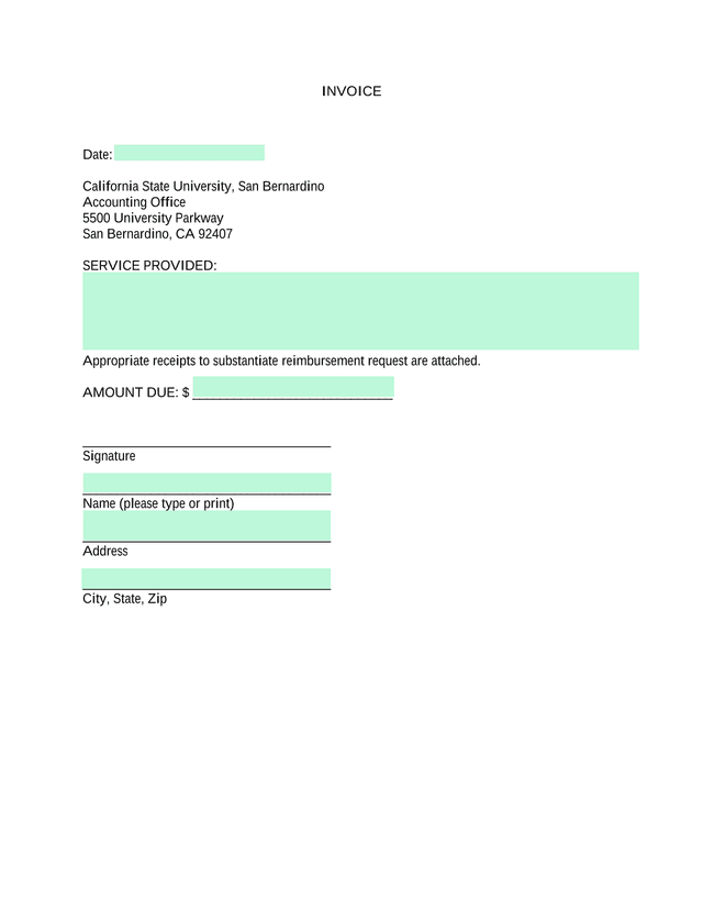 Invoice screenshot