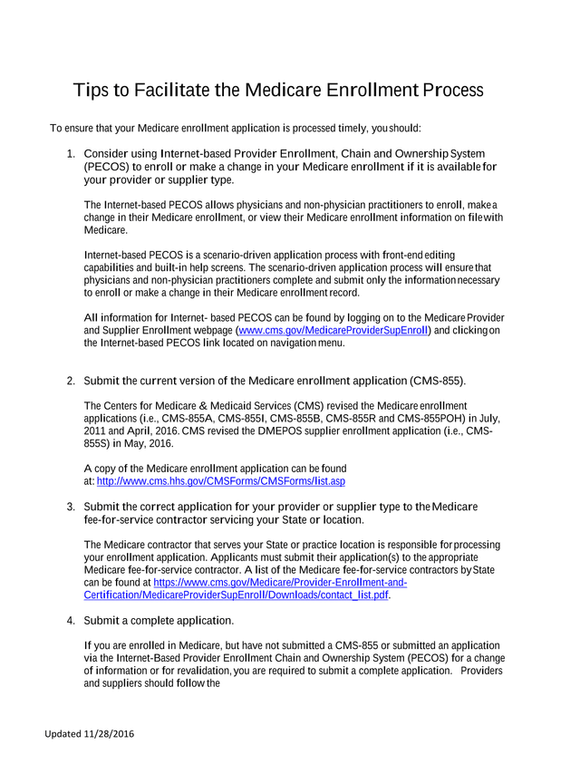 Tips To Facilitate The Medicare Enrollment Process screenshot