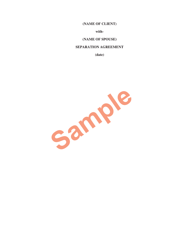 Separation Agreement screenshot
