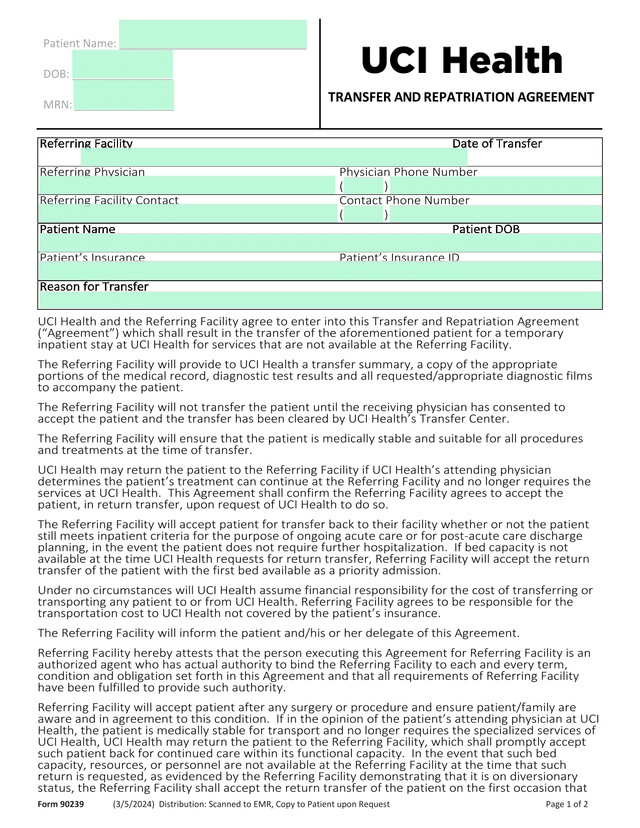 TRANSFER AND REPATRIATION AGREEMENT screenshot