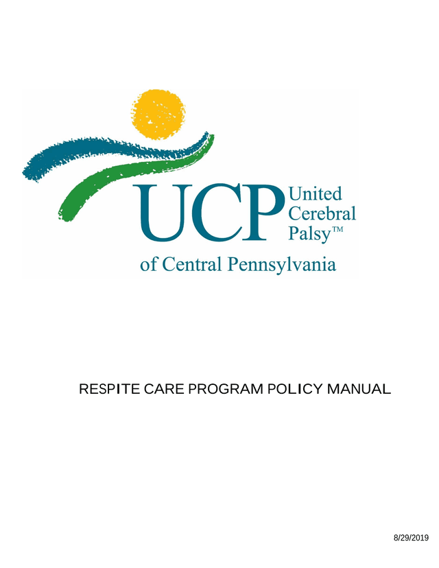 Respite Care Program Policy Manual screenshot
