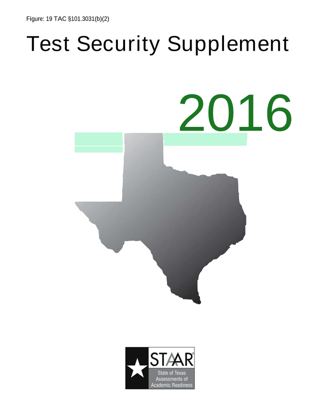 2016 Test Security Supplement screenshot