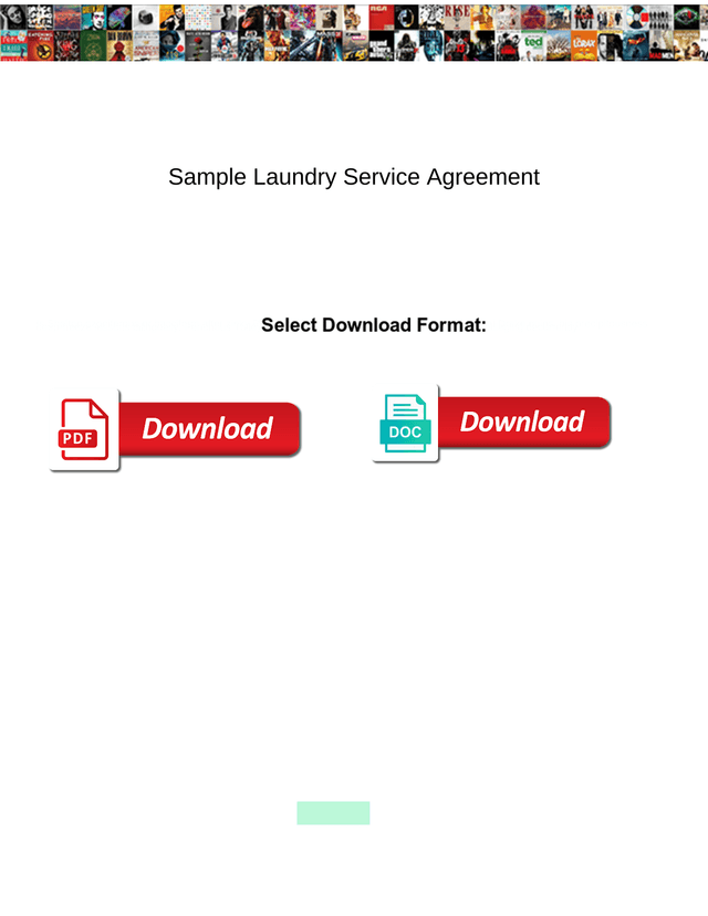Sample Laundry Service Agreement screenshot