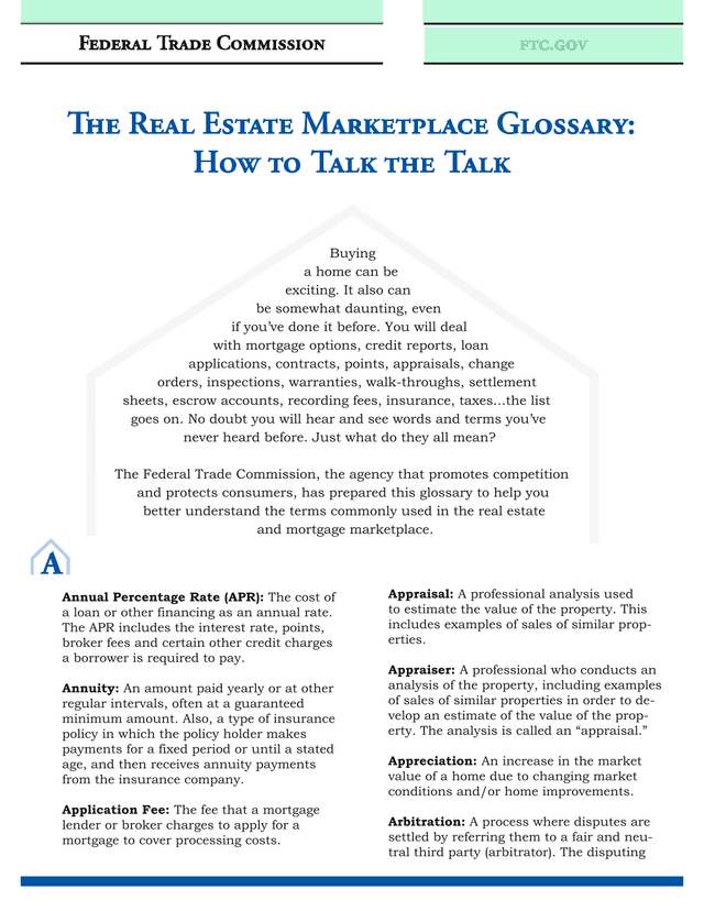 The Real Estate Marketplace Glossary How To Talk The Talk screenshot