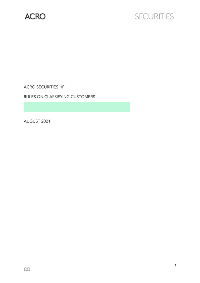 Rules On Classifying Customers screenshot