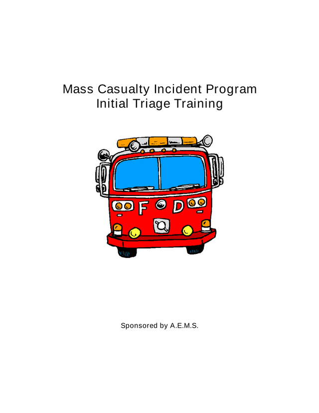 Mass Casualty Incident Program Initial Triage Training screenshot