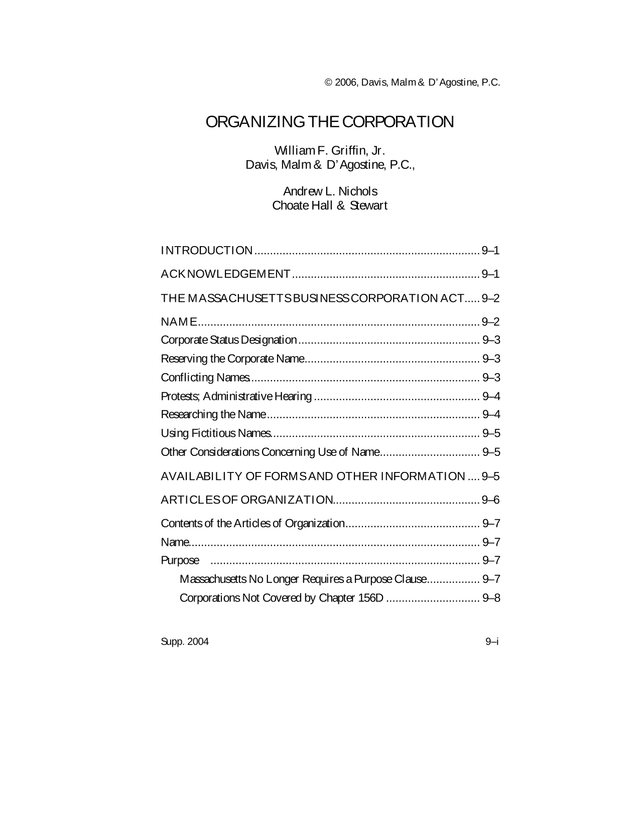 Organizing The Corporation screenshot